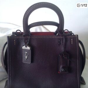 Coach Rich purple Leather Shoulder Bag